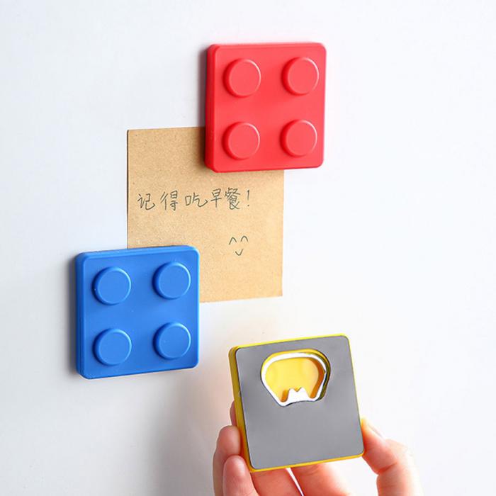創(chuàng)意積木冰箱貼開瓶器