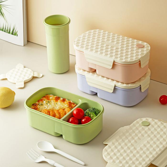 小簡(jiǎn)長方套裝飯盒